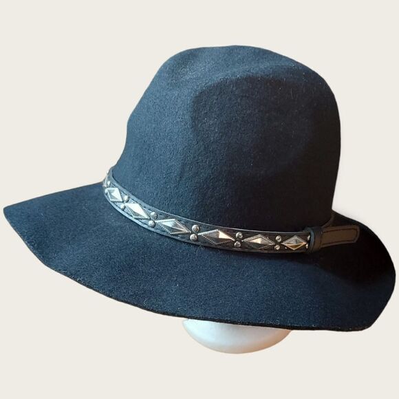 Dottie Black Wool Felt Floppy Hat - Picture 4 of 7